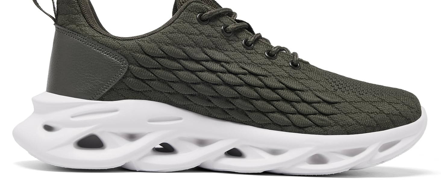 Чоловічі кросівки для бігу, тенісу та фітнесу. Легкі, дихаючі, зелені, 42 EU