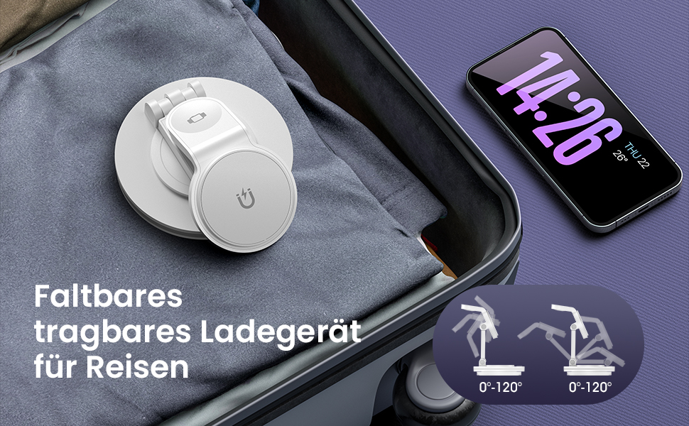 Зарядний пристрій MagSafe 3-в-1, складаний, для Apple Watch, iPhone та AirPods (білий)