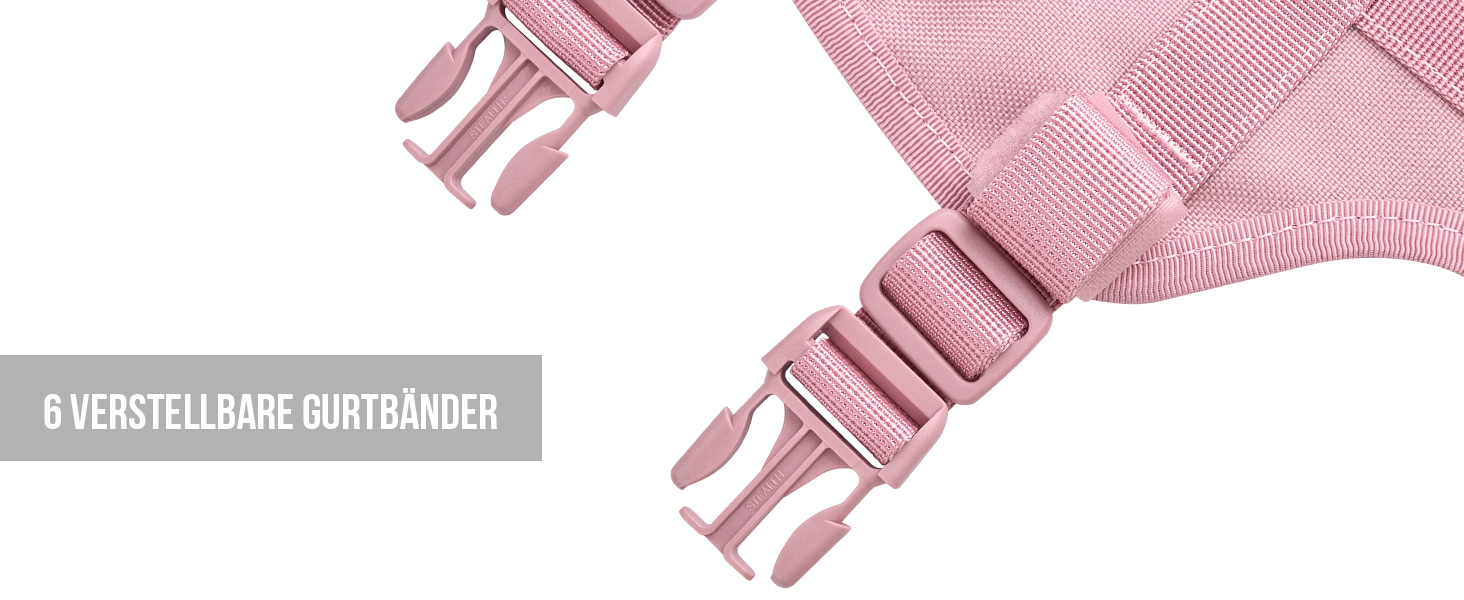 Нагрудник для собак OneTigris AIRE MESH, тактичний, великий, анти-тяга, з 2 ручками, регульований, дихаючий, зелений (рожевий, M)