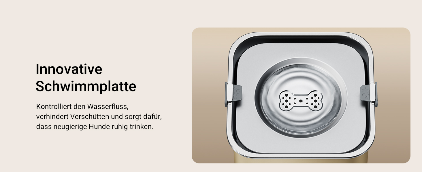 Миска для собак DownyPaws 3L, неркає, з нержавіючої сталі, чорна. Для дому та вулиці, запобігає розбризкуванню води.