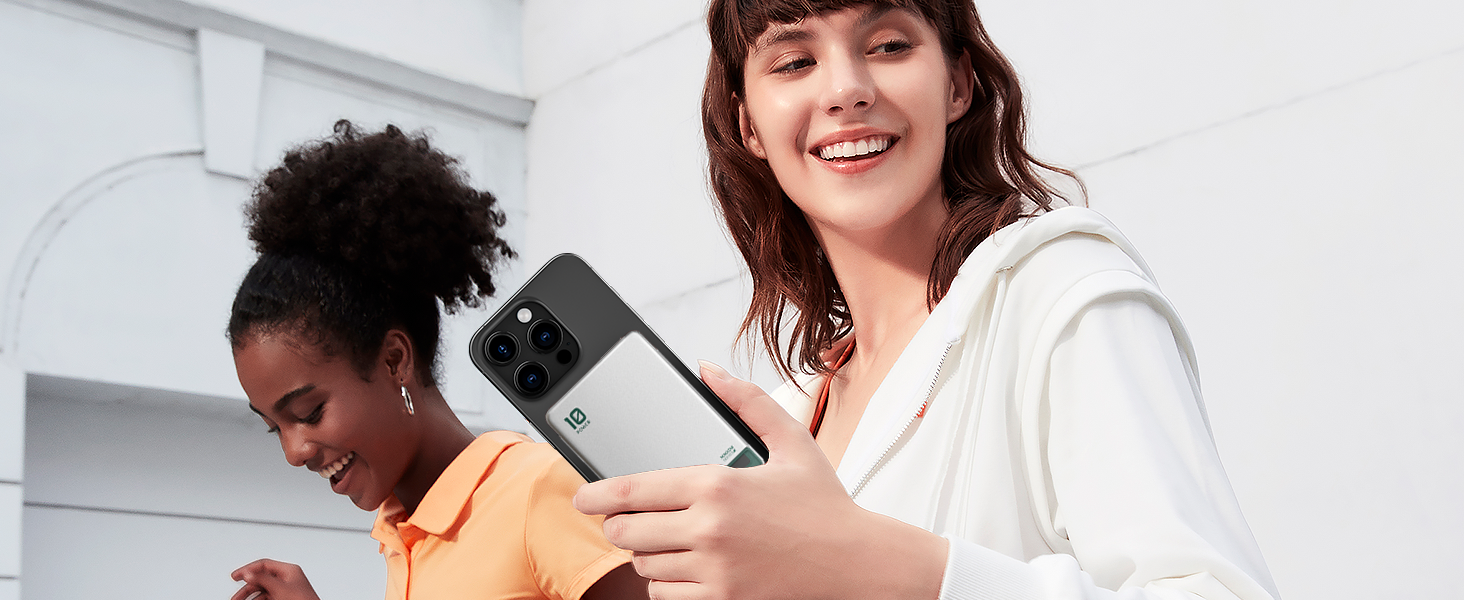 Powerbank Kuulaa Ultra Slim Magsafe 10000mAh з PD 20W, USB-C, для iPhone 17/16/15/14/13/12/Pro/Pro Max