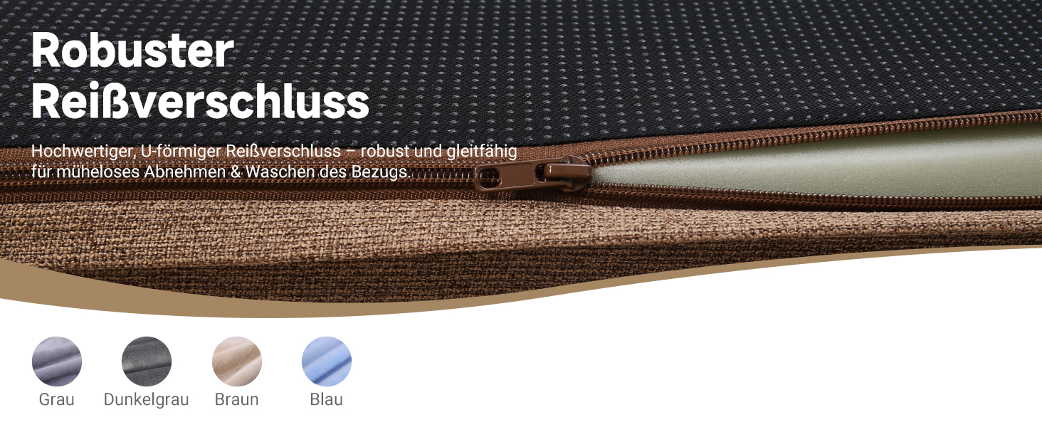 Ортопедичне ліжко для собак KSIIA, великі породи, кошик для собак, знімний та пральний чохол, водонепроникне ліжко для собак з бортиком, неслизьке дно, темно-сірий, 88x55x15 см