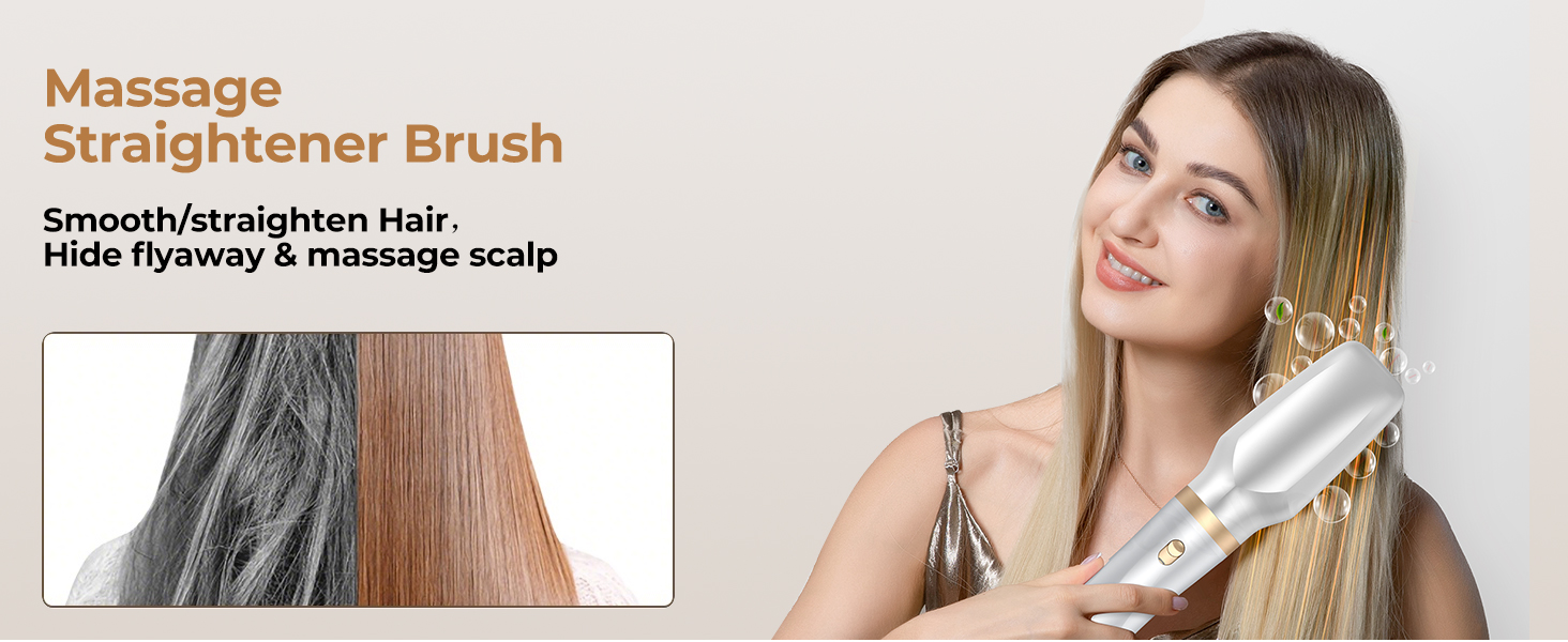 Набір для укладки волосся Souvik: щітка-фен, плойка, об'єм, сушка (білий)