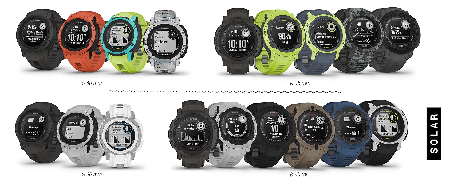 Розумний годинник Garmin Instinct 2S (відновлений) – GPS, 21 день роботи, для вузьких зап'ясть, 40+ спортивних функцій, сповіщення, аналіз сну