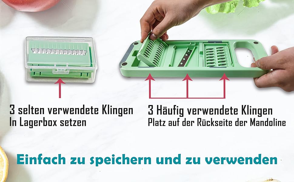 Набір для нарізки овочів 8-в-1 з контейнером, з нержавіючої сталі, для салату та нарізки
