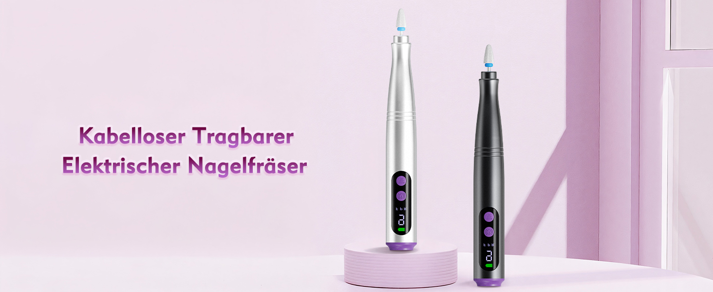 Електричний набір для манікюру та педикюру Nagelfräser: 12 в 1, бездротовий, 9 швидкостей, для гелю та акрилу