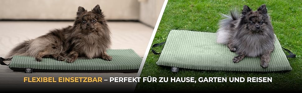 Килимок для собак HS-Hundebett® 45x65 см - Зручний вологостійкий килимок для відпочинку вдома та на вулиці, антрацит, Made in Germany