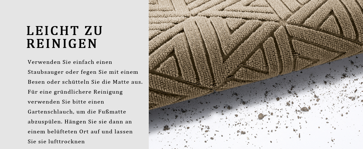 Килимок для дому Yimobra, 75 x 43 см, чорний: зносостійкий, водонепроникний, легко миється | Для дому та вулиці