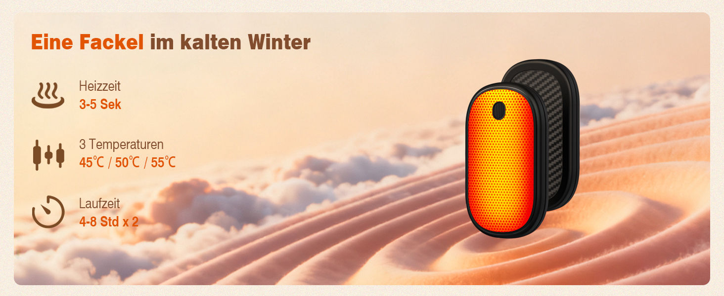 Електричні грілки для рук 2 шт. (5000mAh), компактні, швидкий нагрів, USB, для спорту, кемпінгу, туризму, чорні