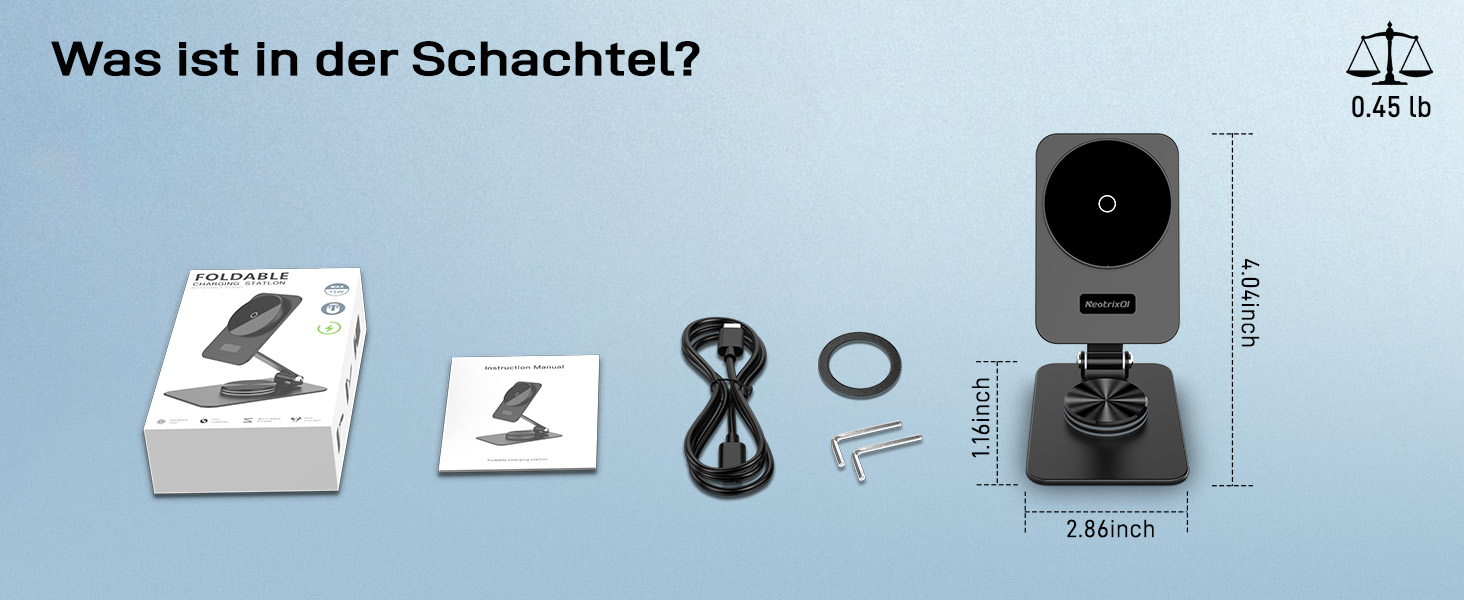 Бездротовий зарядний пристрій MagSafe для Samsung Galaxy S25 Ultra/S24, iPhone 16/15/14, Pixel 10/9 Pro/8, Android, білий/чорний