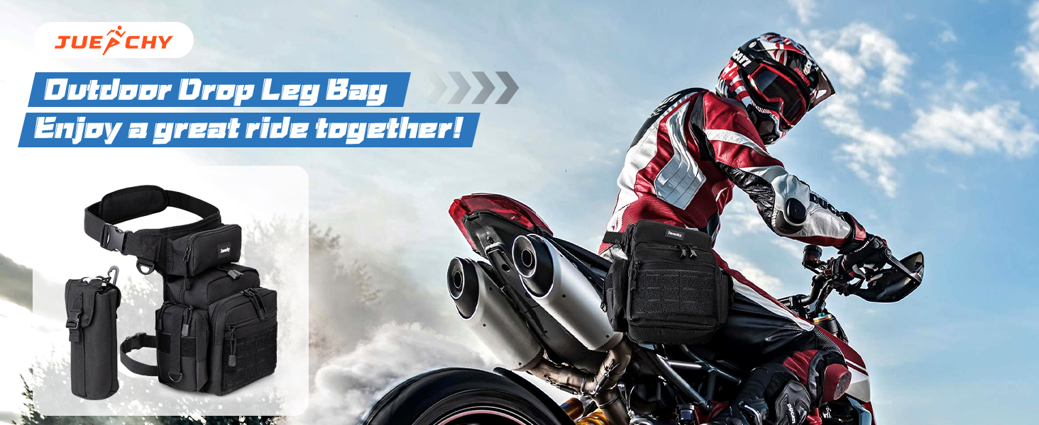 Тактична нагрудна сумка на ногу Jueachy, водонепроникна, для риболовлі, кемпінгу, чорного кольору (великий об'єм)