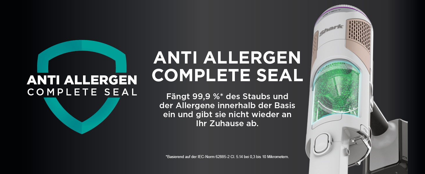 Пылесос Shark Clean & Empty: аккумуляторный, самоочищающийся, для шерсти животных, ковров и твердых полов, с LED-подсветкой, тихий, белый/синий, BU3521EU Detect Clean & Empty