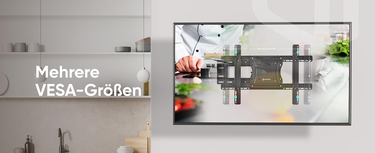 Кронштейн для телевізора ONKRON M7L-B: поворотний, для телевізорів 40-75 дюймів, до 68 кг, VESA 600x400, чорний