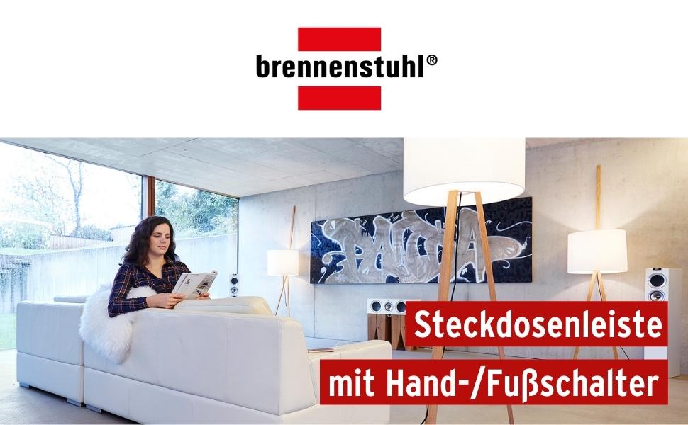 Мережевий фільтр Brennenstuhl Premium-Line Comfort Switch Plus, подовжувач на 6 розеток, кабель 3м, білий