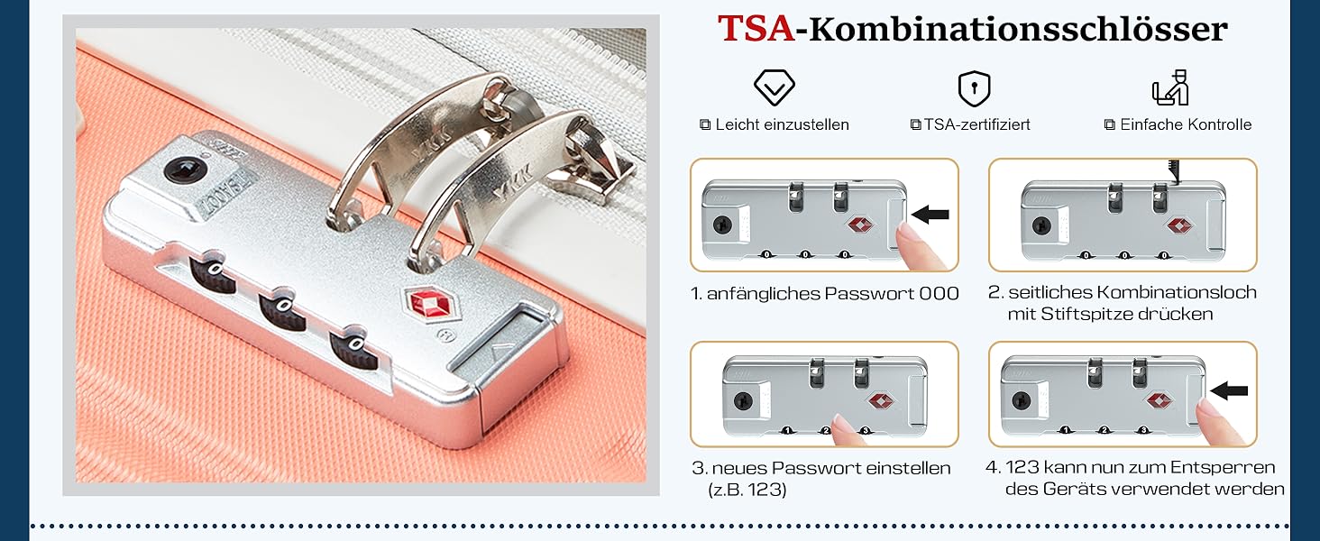 Набір валіз Joyway: велика валіза з ABS-пластику, 4 колеса, TSA-замок, сумка для ручної поклажі та кульбага (Рожевий)