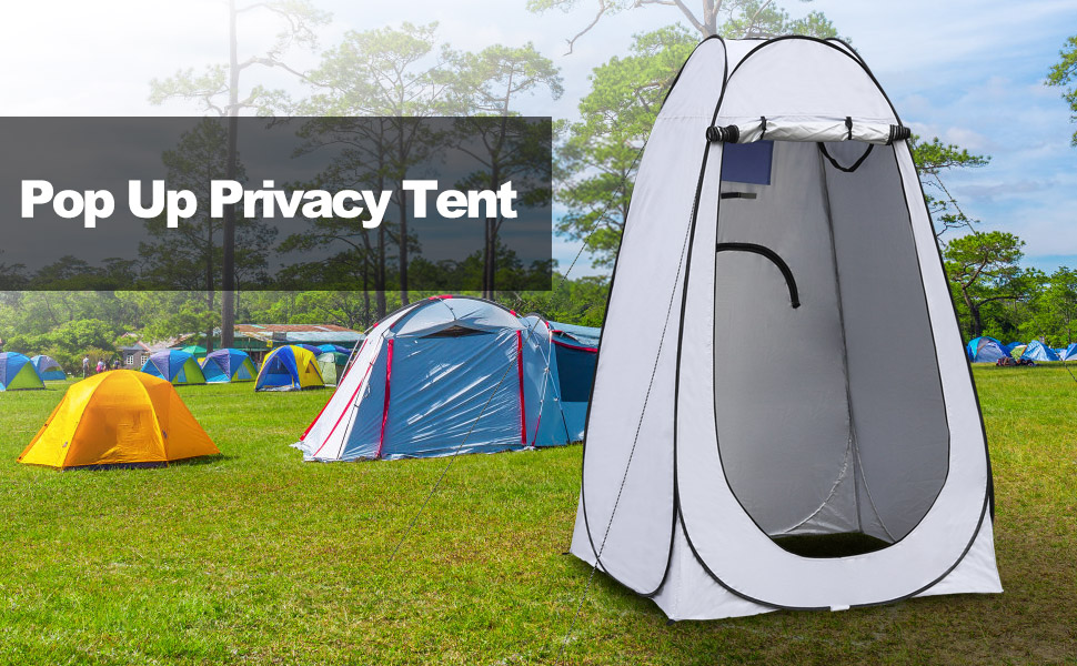 Pop-Up Privacy Tent - Portable Shower & Changing Tent for Beach, Camping, Fishing, Hiking - Waterproof, UV Protection, with Carry Bag