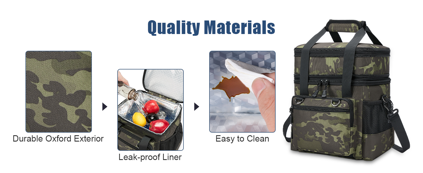 Тактична ланч-торба HSHRISH, 15L, чорний камуфляж - ізольована, водонепроникна, для роботи та пікніків