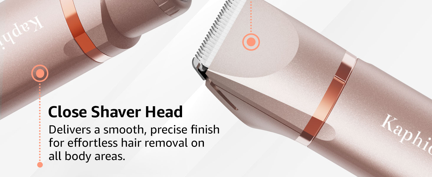 Триммер для бікіні для жінок – 2-в-1 електробритва для інтимної зони: водонепроникний триммер IPX7 для подорожей та душу (рожеве золото)