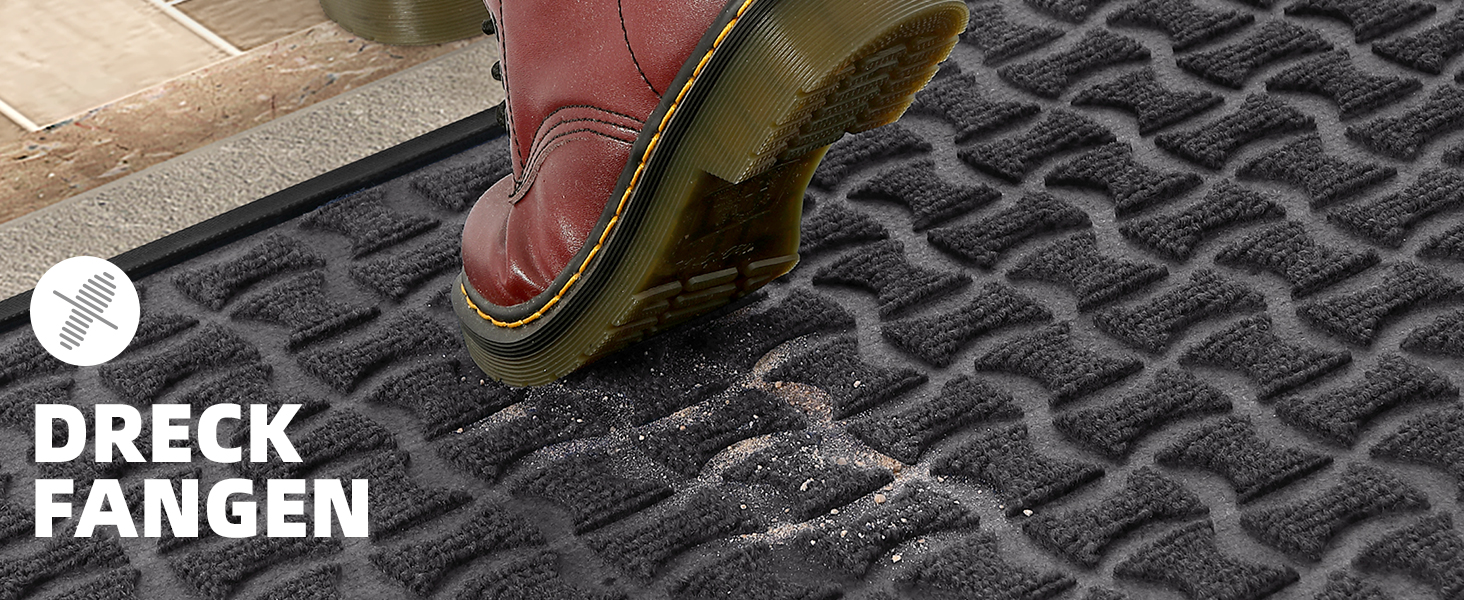 Килимок для дому та вулиці, вологостійкий, 81x122 см (сірий)