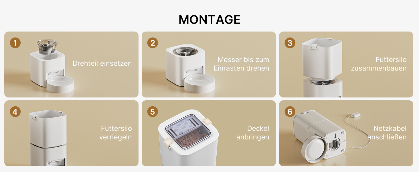 Автоматичний годівниця для котів та собак 5L з Wi-Fi, керування через додаток, 1-10 прийомів їжі на день