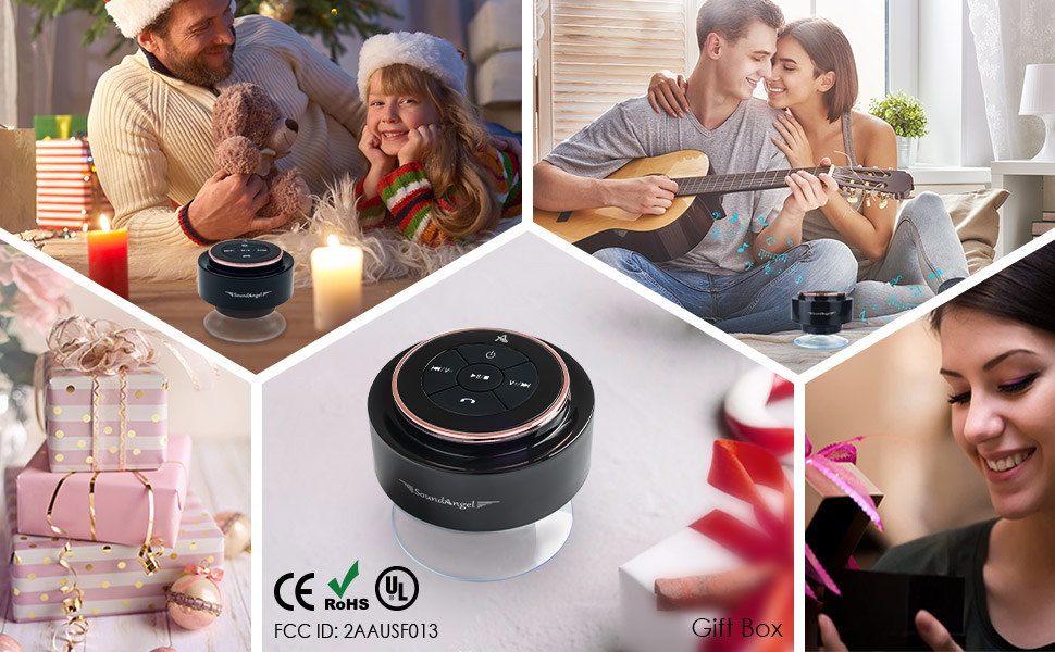 Водонепроникна Bluetooth колонка для душу Xleader з присоскою, портативна музична міні-колонка для ванної кімнати, подарунок для дівчат, хлопців, жінок і чоловіків, колір рожеве золото