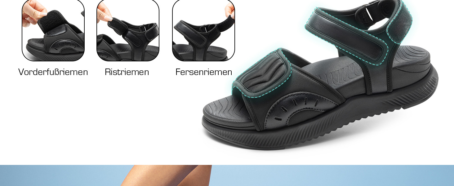 Сандалі жіночі Dream Pairs Trekkingsandalen - спортивні, дихаючі, для піших прогулянок, розмір 41.5 EU, коричневі