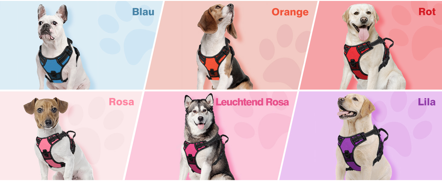 Шлейка для собак Joytale, середнього розміру, світловідбиваюча, дихаюча, з ручкою для контролю та тренувань, сіра, M (1 шт.)