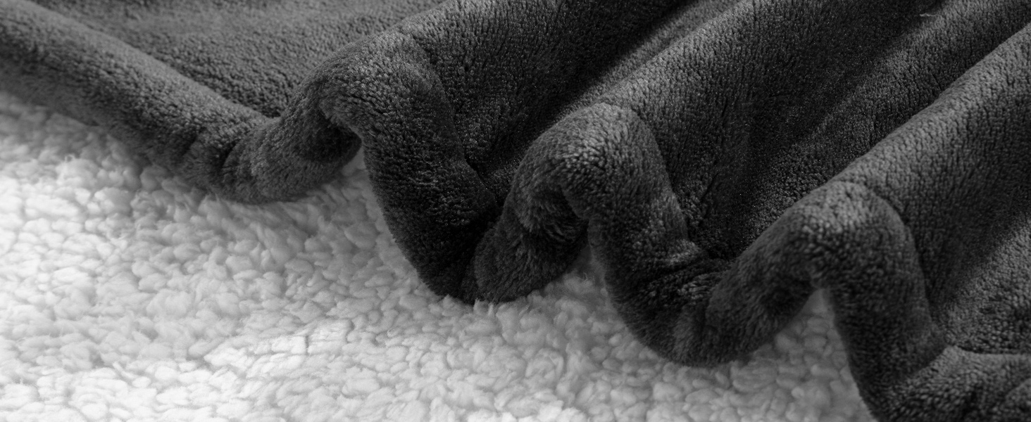 Електрична ковдра Warmrest 130x180 см, сіра, фланель-шерпа, 6 температурних режимів, таймер, захист від перегріву, пральна машина