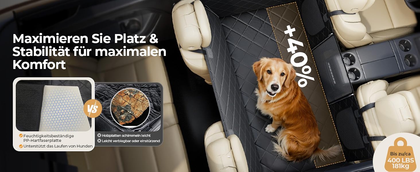 Килимок для собак у машину з жорсткою основою | Водонепроникний, антиковзний, захист від подряпин | 6-в-1, XXL, з ременями безпеки
