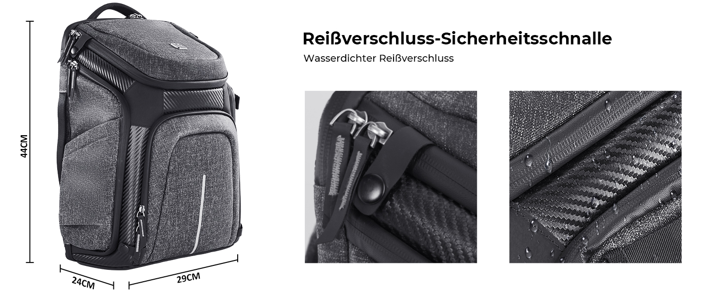 Водонепроникний рюкзак для камери K&F Concept, для 2 камер та 15.6