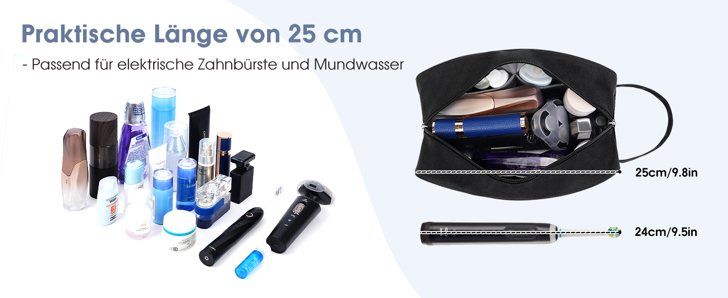 Чоловічий туалетний набір Narwey: водонепроникна, міцна косметичка для подорожей з багатьма відділеннями (чорний)