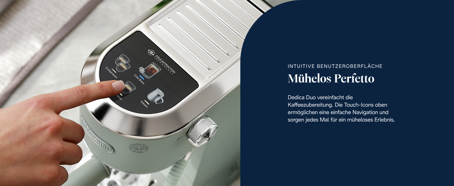 Еспресо-кавоварка De'Longhi Style EC 685.B Dedica 2025: компактна, з професійним капучинатором, для кави та ESE Pads