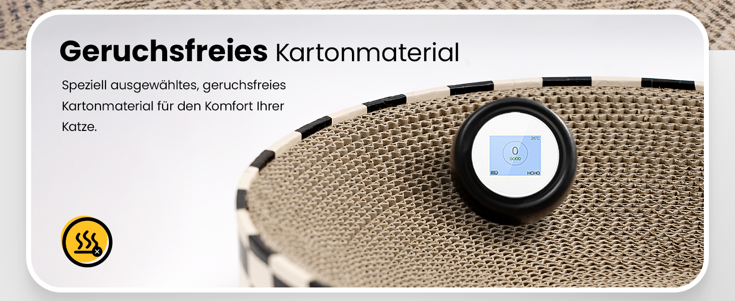 Кігтеточка для котів Conlun 2 в 1: овальна, з мискою та гніздом, з гофрованого картону (43x33x10 см)