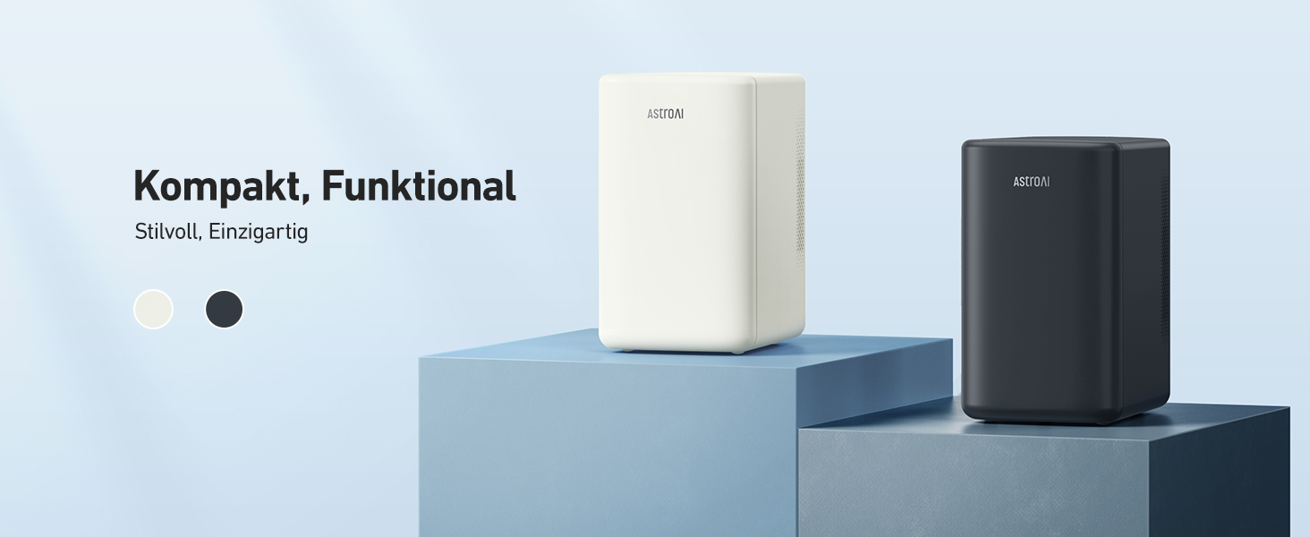 AstroAI Mini Fridge 6 Liter / 8 Cans | Cooler & Warmer | AC/DC | Small Refrigerator for Bedroom, Car, Drinks, Beauty, Skincare, Travel (Black)