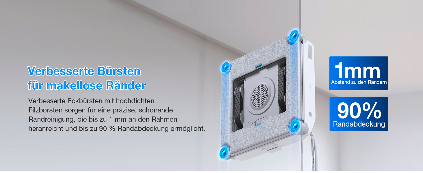 Робот-мийник вікон ECOVACS WINBOT Mini 2: компактний, з ультразвуковим розпиленням, 4 режими, сірий