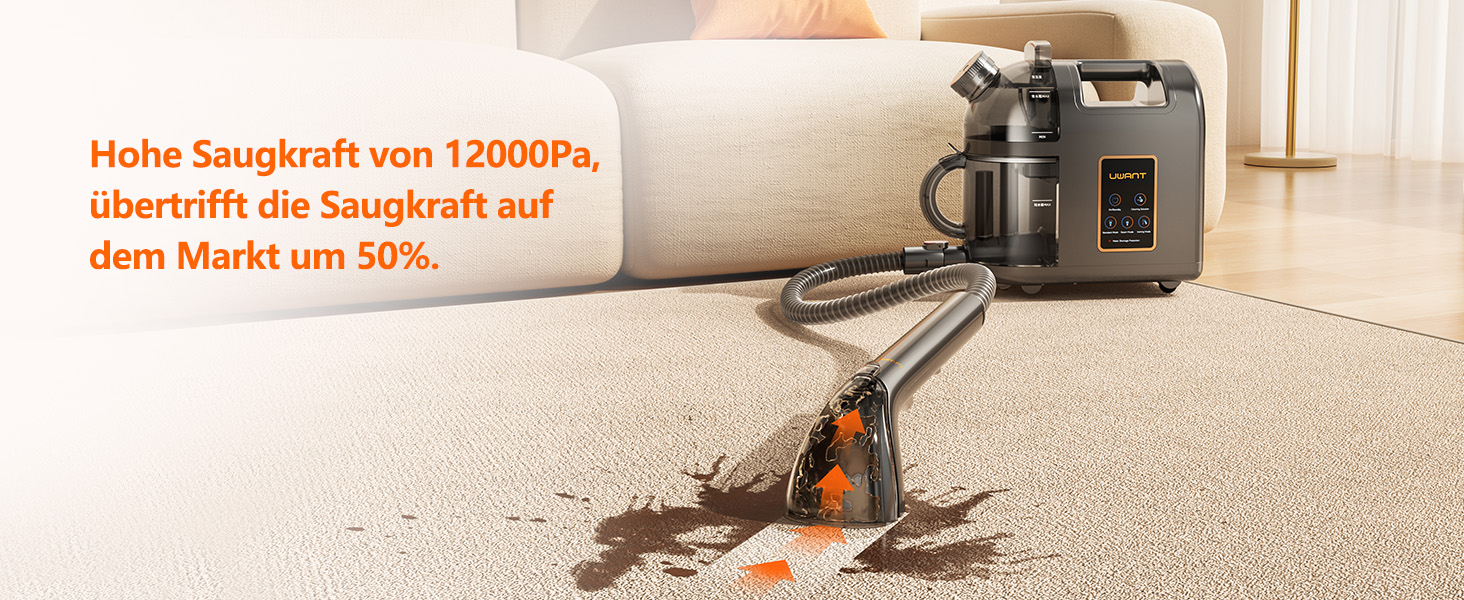 Пристрій для чищення м'яких меблів Uwant B200, 1900W, з функцією пароочищення | Для килимів, диванів, штор, одягу