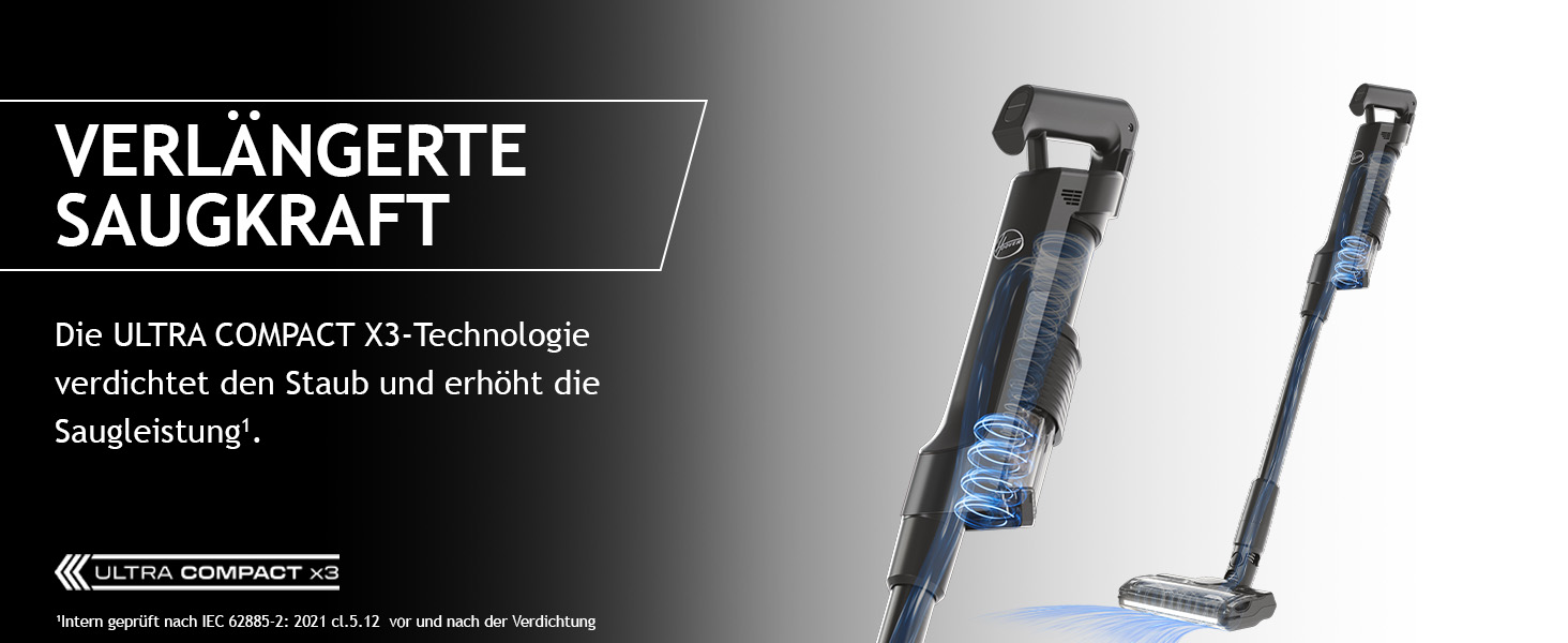 Бездротовий пилосос Hoover HF1 Plus: акумуляторний, з LED-підсвічуванням, HEPA-фільтр, для алергіків, 45 хв роботи