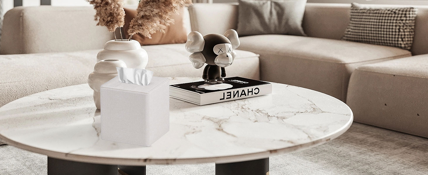 Стильна коробка для серветок кубічної форми, PU-шкіра, для ванної, спальні, кухні, офісу (Бежевий)