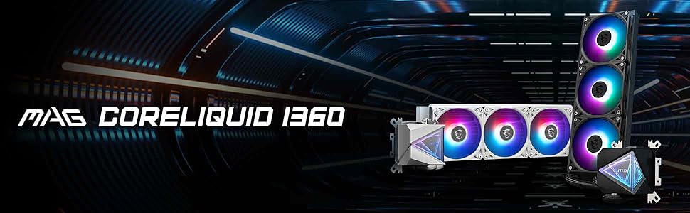 MSI MAG CoreLiquid I360 - Система водяного охолодження ЦП з ARGB підсвічуванням, підтримка Intel & AMD, сокет I-Series