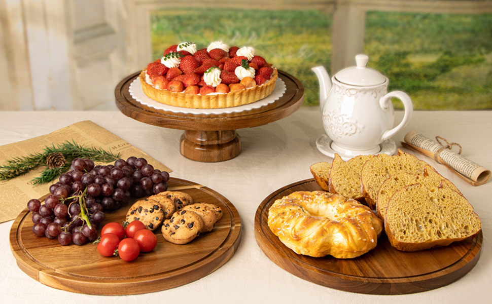 Тортенева таця ANBOXIT з ніжками, підставка для торта, таця для пирога з кришкою, тортоглінка з акрилу, дерев'яна підставка для торта з кришкою - ніжки акрил, кришка - ніжки