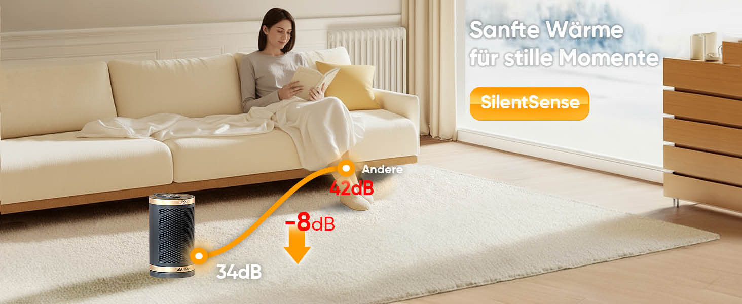 Електричний обігрівач NEU 1500W з керамічним нагрівачем, термостатом, захистом від перегріву, нахилу та для дітей, таймером 12 год, з пультом керування, золотий, Classic