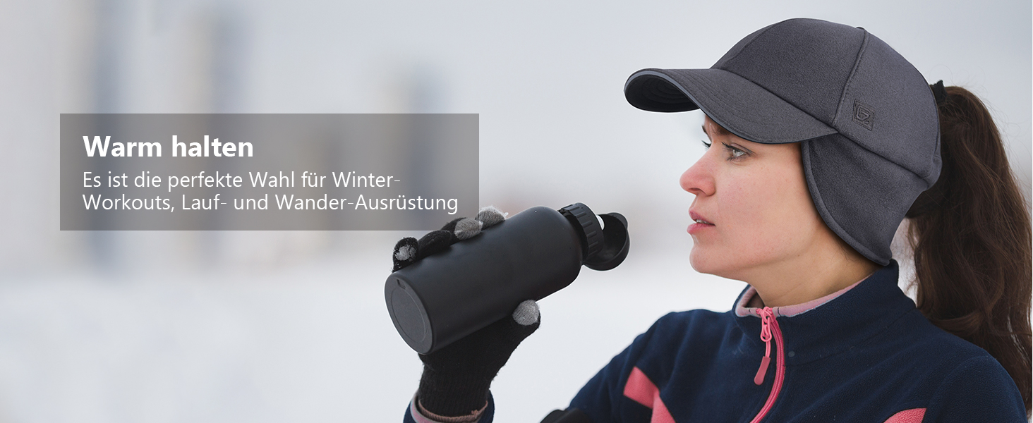 Флісова шапка-пончик GADIEMKENSD для жінок з відбиваючими елементами, регульованим козирком та нагрівачами для вух, 55-58, хакі