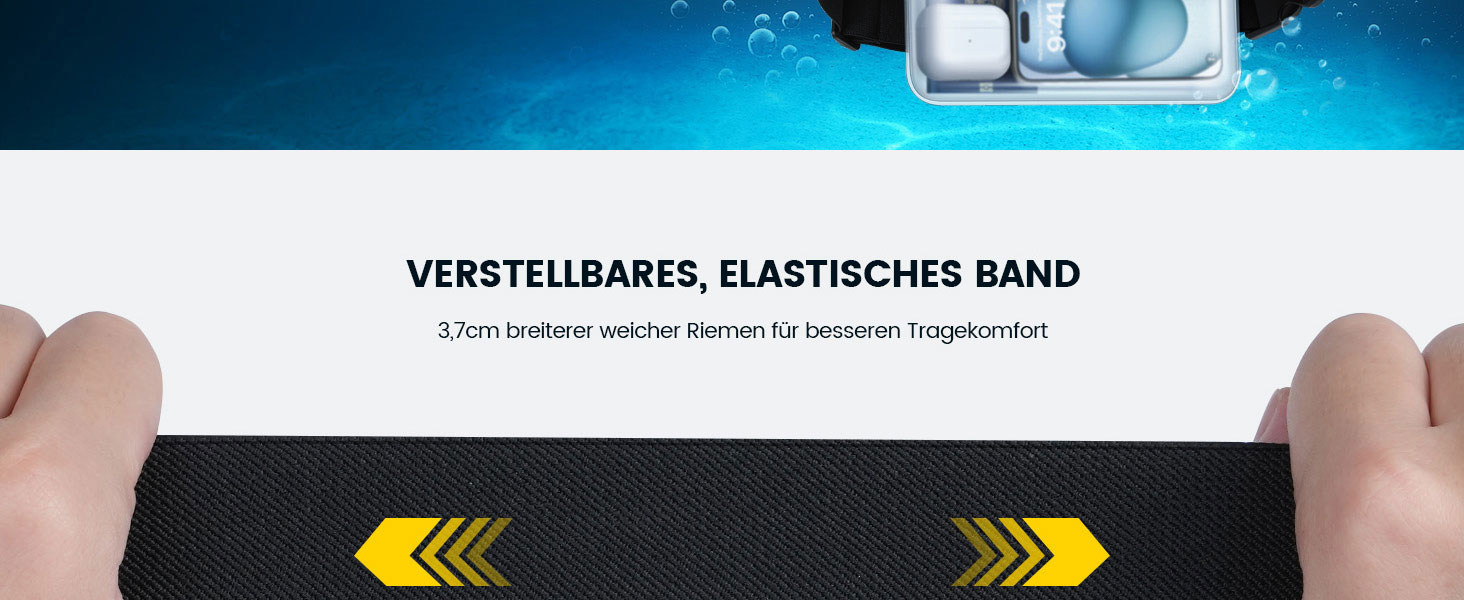 Водонепроникна сумка Lamicall [2 шт.] - водонепроникний поясний мішок з регульованим ремінцем, IPX8, для водного спорту, плавання, пляжу, подорожей (прозора)
