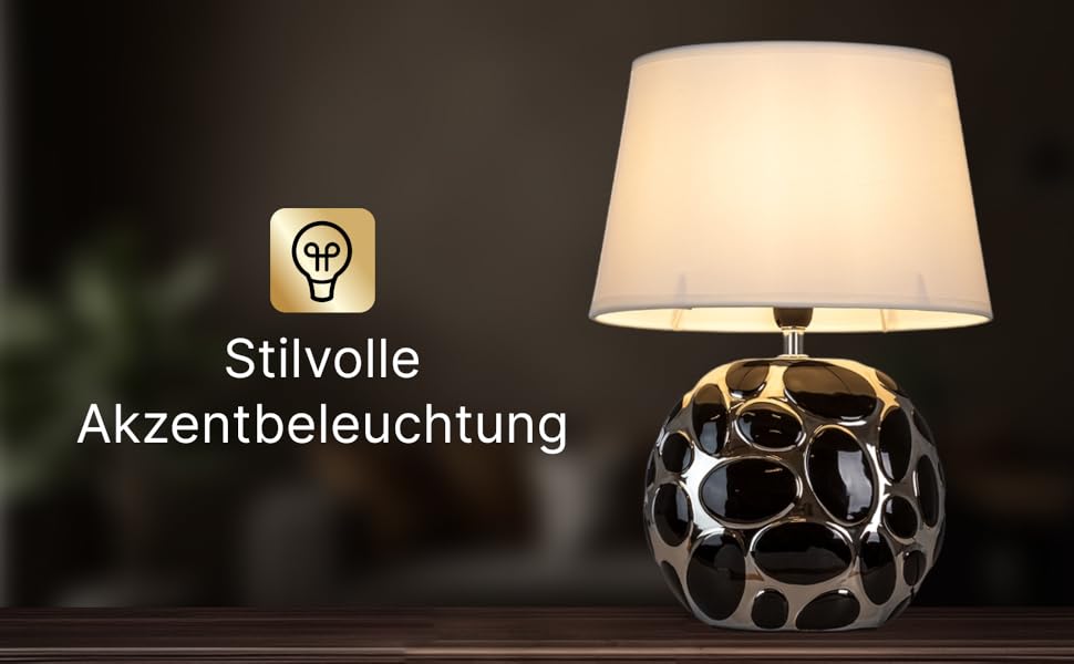 Лампа настільна ARTE LAMP Poppy LED з кабелем – Хром/Біла настільна лампа з білим текстильним абажуром для вітальні та спальні, кольору маку