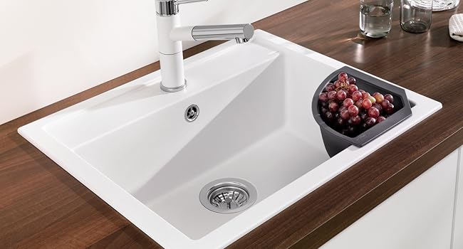 Кутова миска BLANCO, пластикова, чорна, 215x215 мм, сумісна з усіма гранітними мийками SILGRANIT