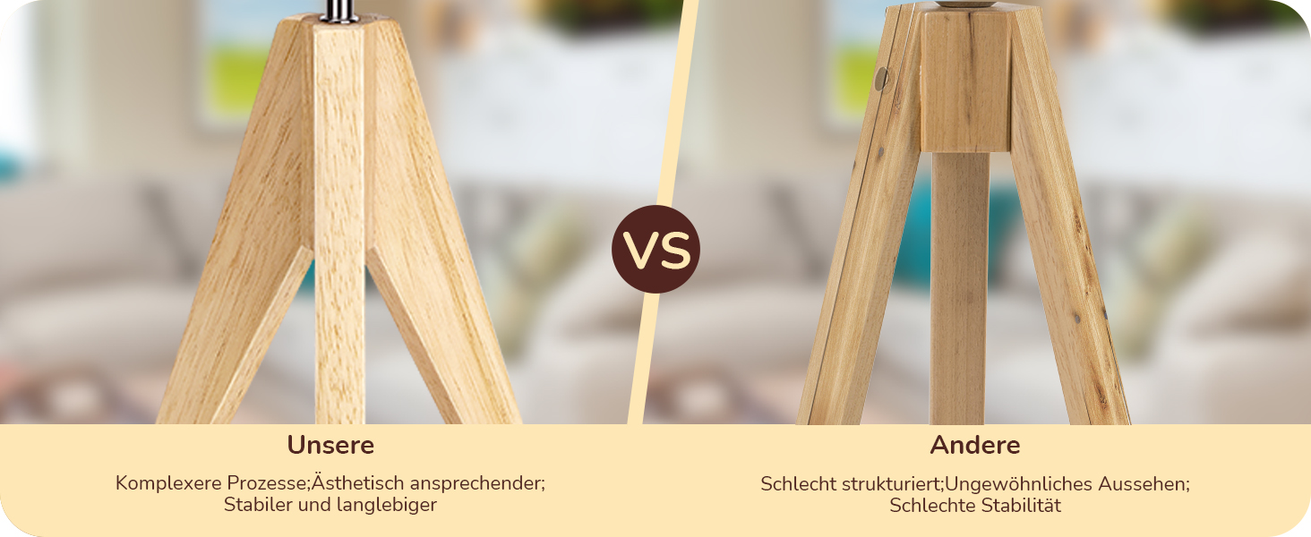 Настільна лампа EDISHINE, 2 шт. у наборі, дерев'яна, з абажуром кольору бежевого льону, цоколь E27, з лампочкою, вінтажний стиль, для спальні, вітальні, подарунок