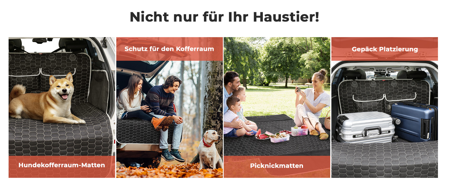 Захист для багажника автомобіля Oasser для собак з боковими та захистом краю вантажного отвору, універсальний, водонепроникний, стійкий до подряпин, нековзний, килимок для багажника