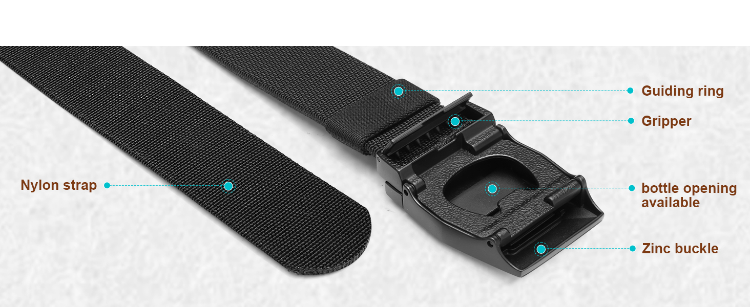 Тактичний ремінь BULLIANT для чоловіків: робочий, військовий, для піших прогулянок, ширина 3.8 см, металева пряжка швидкого кріплення, чорний, регульований, 115 см