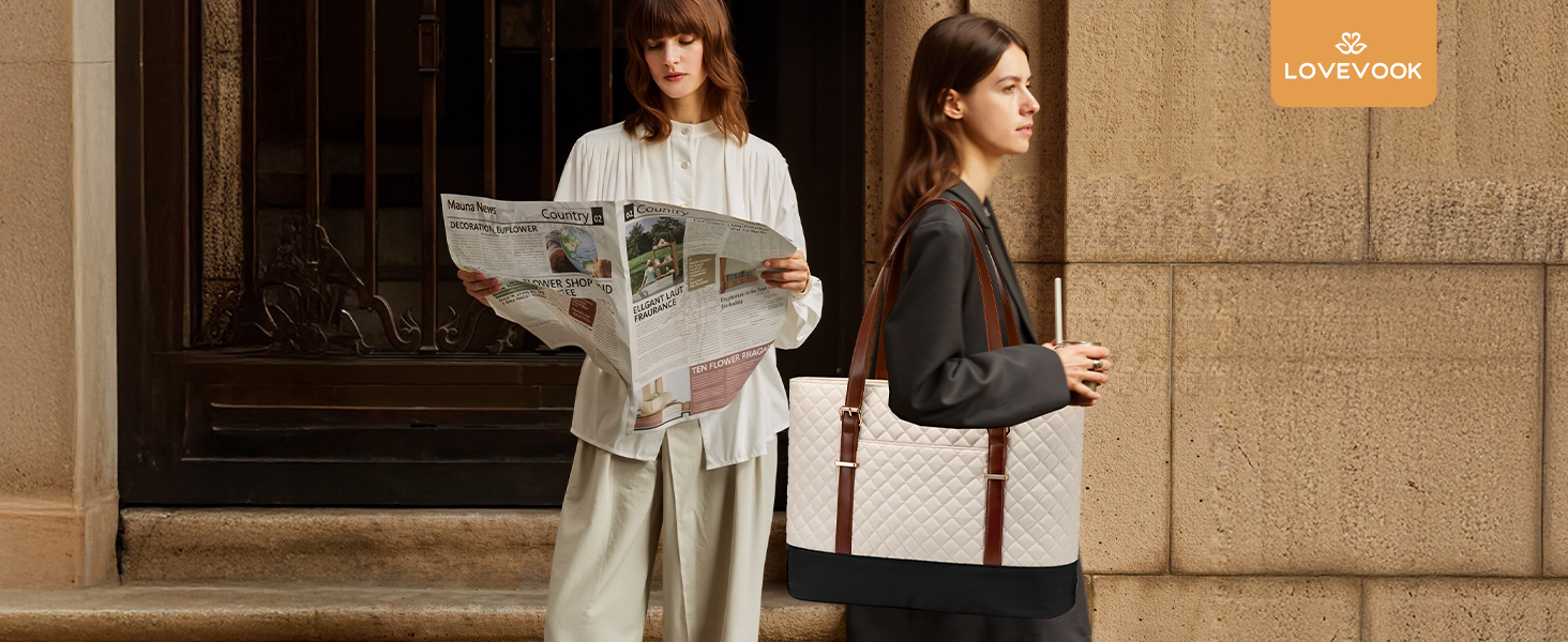 Сумка для ноутбука LOVEVOOK 15.6 дюймів, жіноча, універсальна, водонепроникна, для офісу, навчання, світло-бежева/рожева