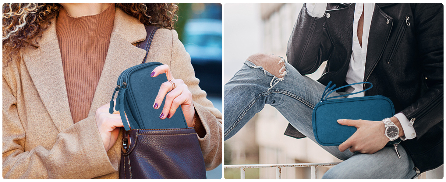 Органайзер для аксесуарів Lacdo: чохол-сумка для флеш-накопичувачів, кабелів, USB-накопичувачів (зелений, M)